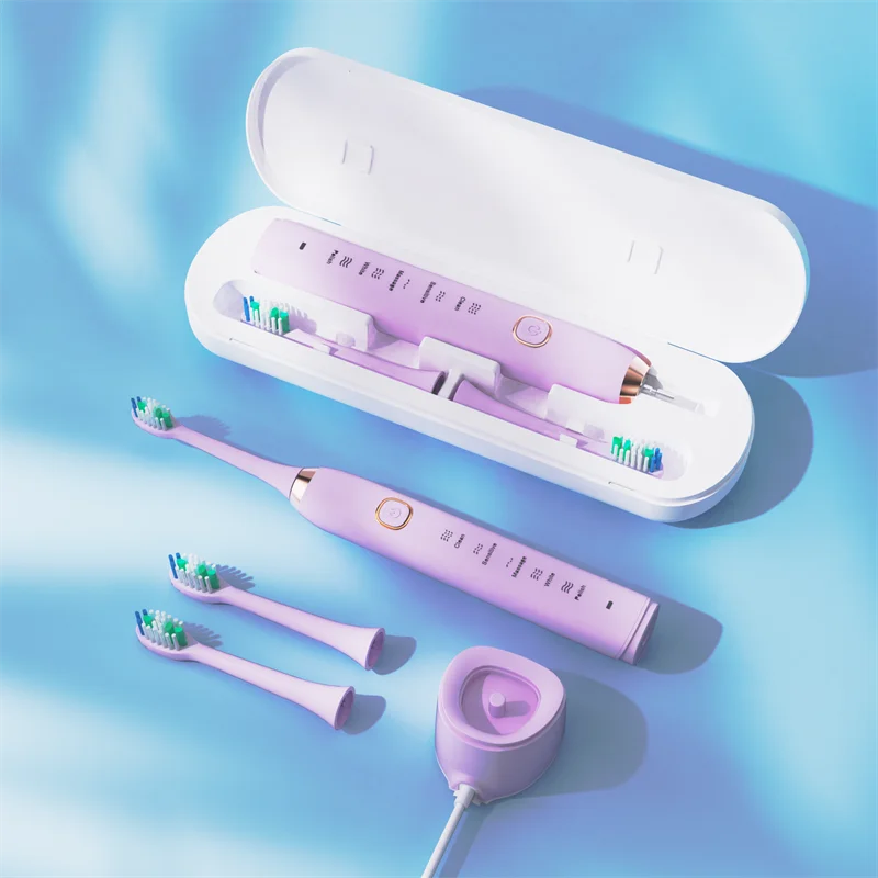 Sonic Electric Toothbrush Adults 8 Brush Heads 5 Modes USB Rechargeable IPX7 Waterproof Whitening Power Toothbrushes for Adults