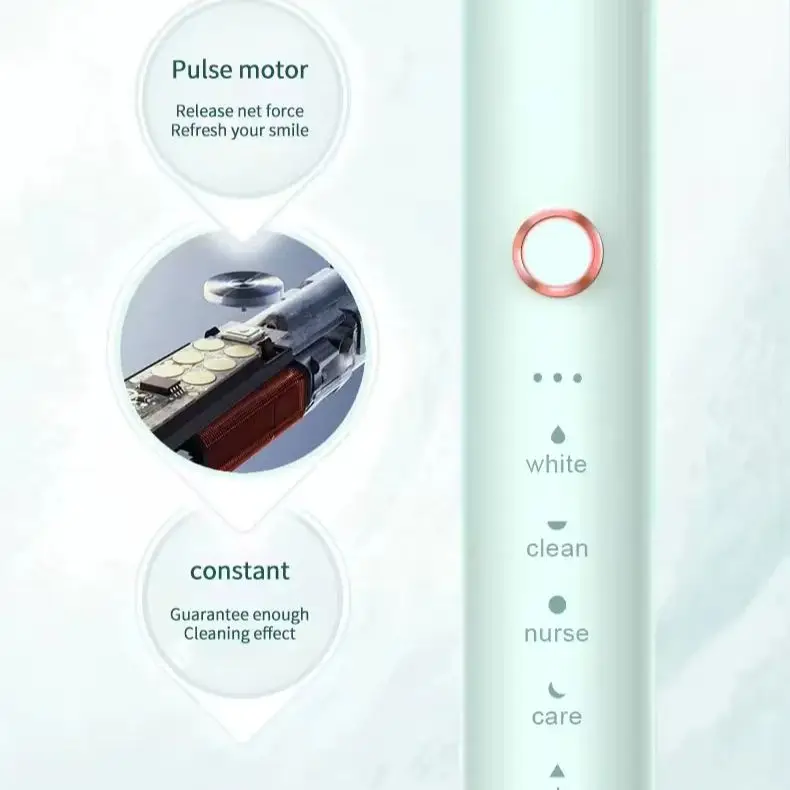 18 Modes Sonic Electric Toothbrush, 60000VPM Rechargeable IPX7 Waterproof Dupont Soft Bristles with Smart Timer for Adults Oral