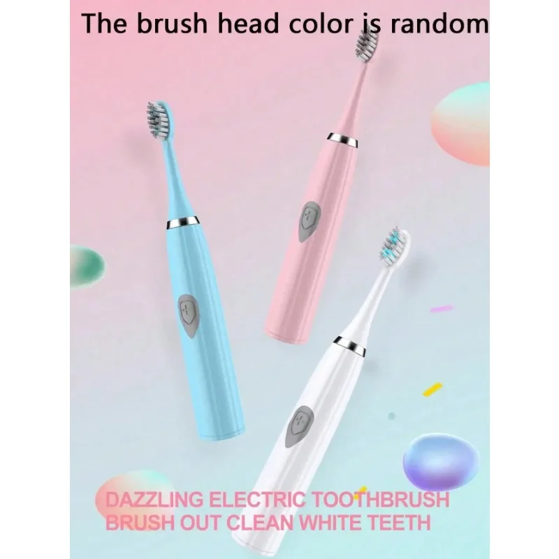 Electric Toothbrush Adult Automatic Couples Set, Suitable For Home Or Travel Use, Random Brush Head Colors