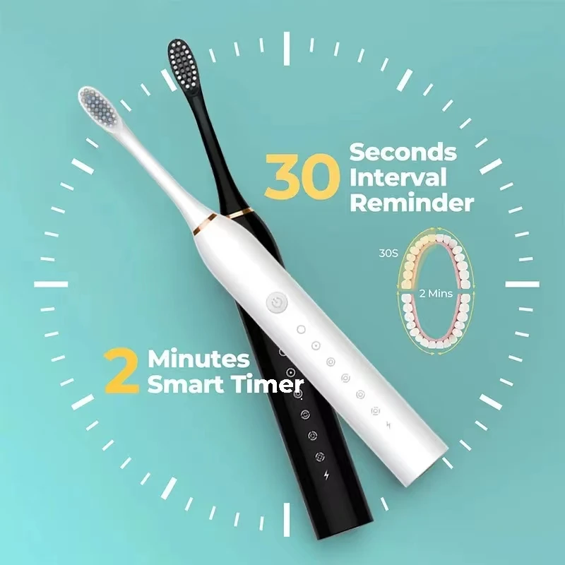 Sonic Electric Toothbrush IPX7 Waterproof Whitening Tooth Brush Oral Care Rechargeable Automatic Adult Powerful Smart Toothbrush