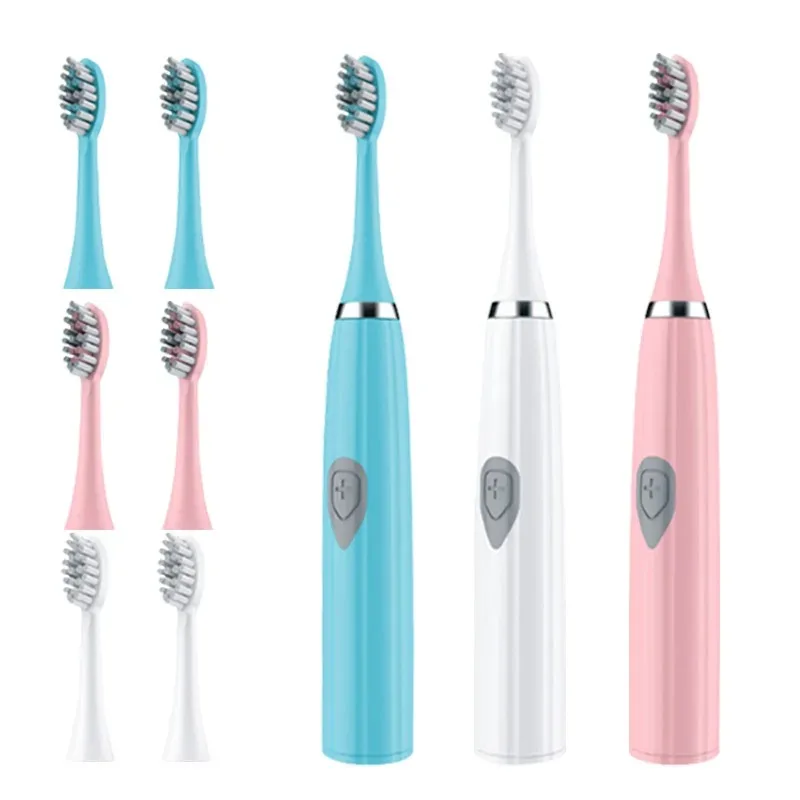 Electric Toothbrush Adult Automatic Couples Set, Suitable For Home Or Travel Use, Random Brush Head Colors