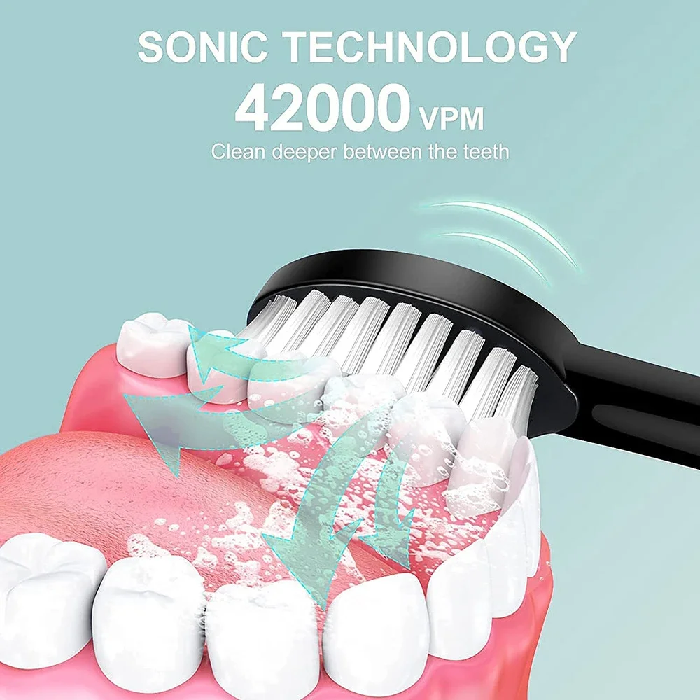 Sonic Electric Toothbrush IPX7 Waterproof Whitening Tooth Brush Oral Care Rechargeable Automatic Adult Powerful Smart Toothbrush