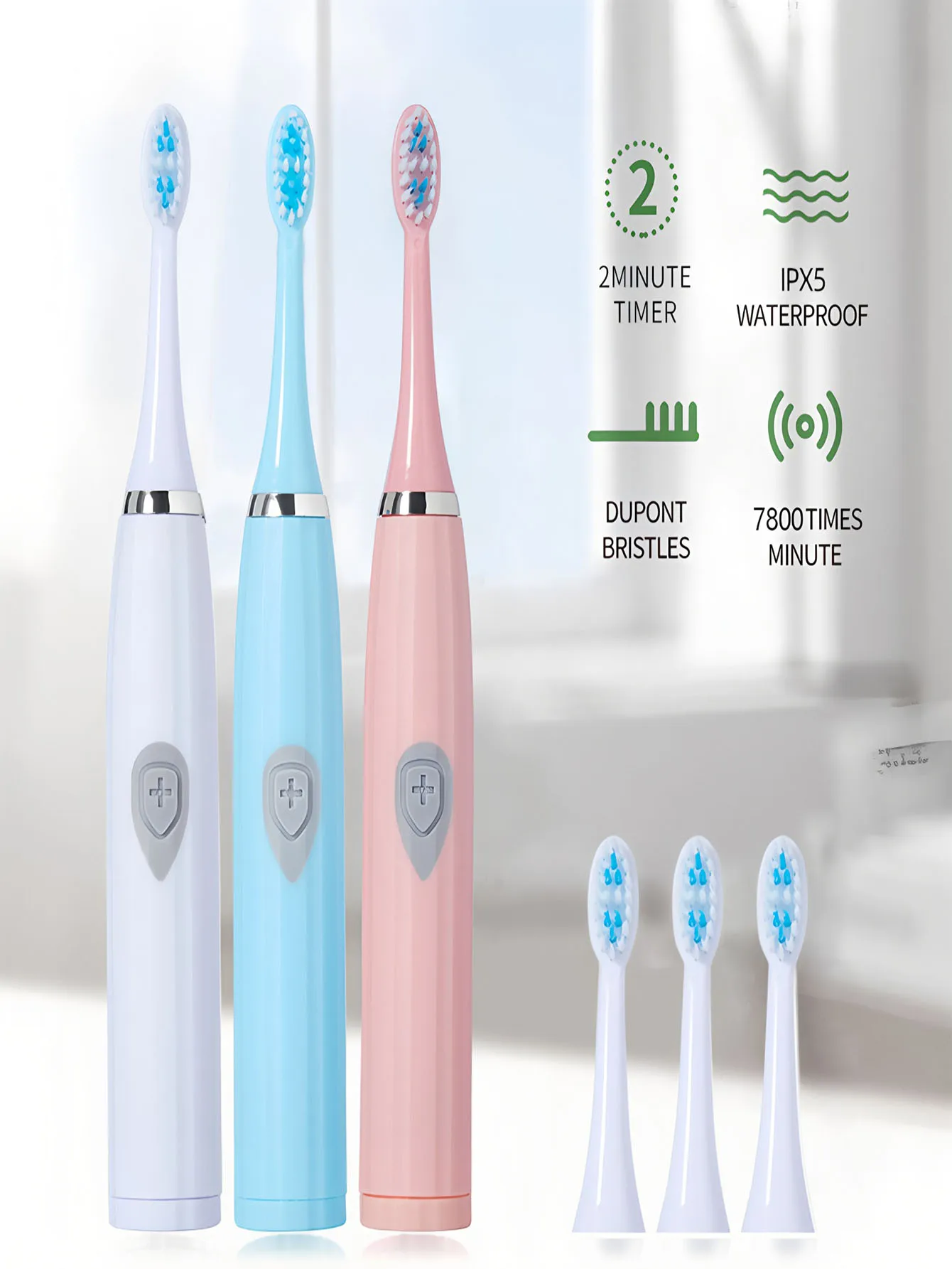 2026Electric Toothbrush Adult Automatic Couples Set, Suitable For Home Or Travel Use, Random Brush Head Colors