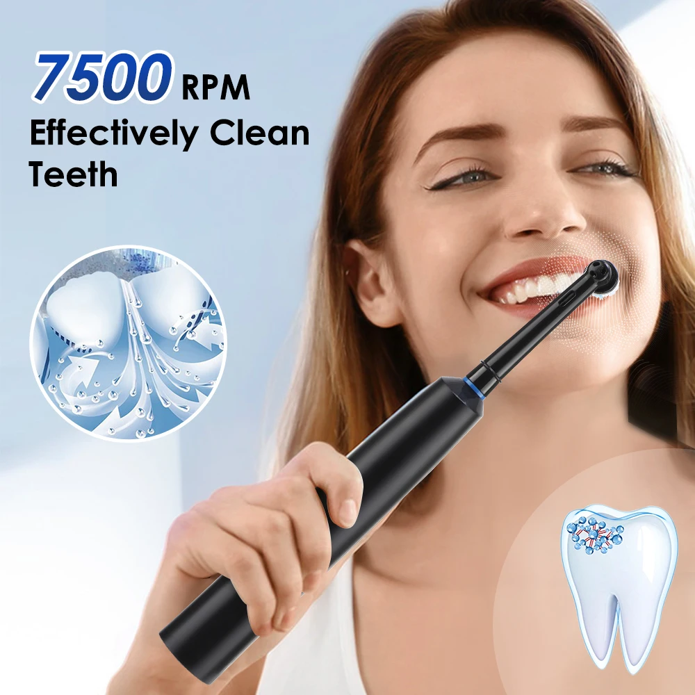 Smart Rotating Timing Electric Toothbrush, Rechargeable Rotary Toothbrush with 4 Heads, 5 Modes Setting Teeth Whitening Oral Car